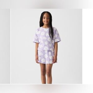 New with tags GAP Kids Skort Outfit Set  Purple Floral Kids' Outfit SIZE XXL